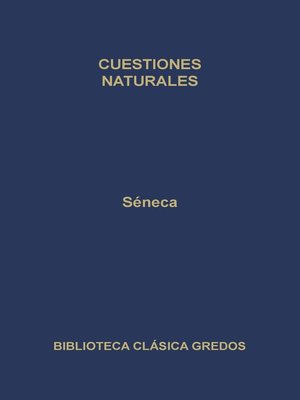 cover image of Cuestiones naturales